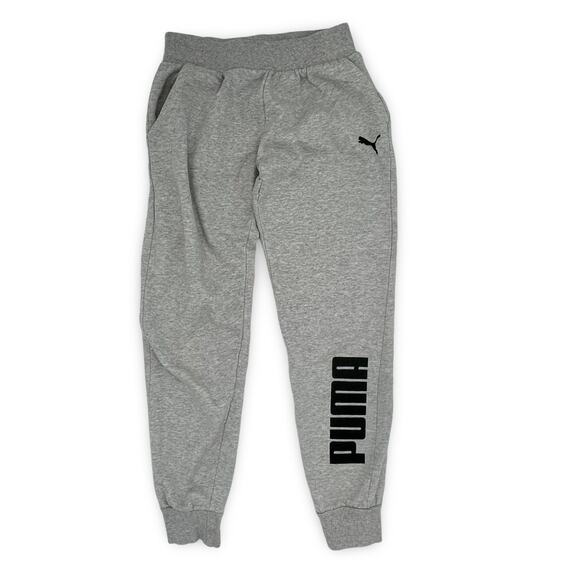 PUMA Kids Joggers | Unisex Medium | Heather Gray | Glitter Logo | EUC - Picture 1 of 8